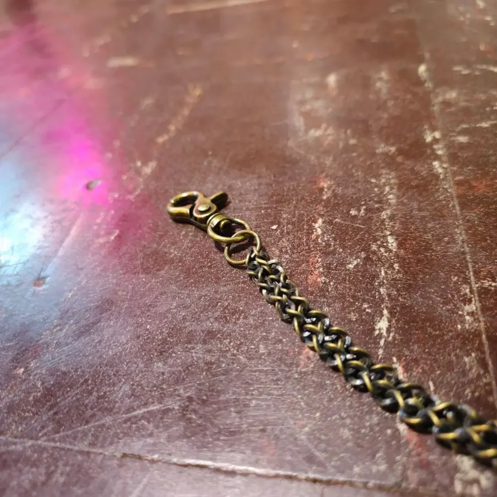 Wallet Chain y2k Fine Curb Link Oxidized Brass